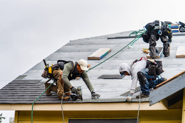 Professional Gutter Installation technician working in Mansfield, TN
